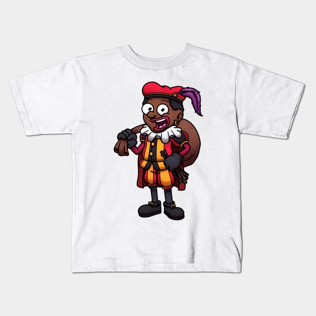 Zwarte Piet Kids T-Shirt by TheMaskedTooner